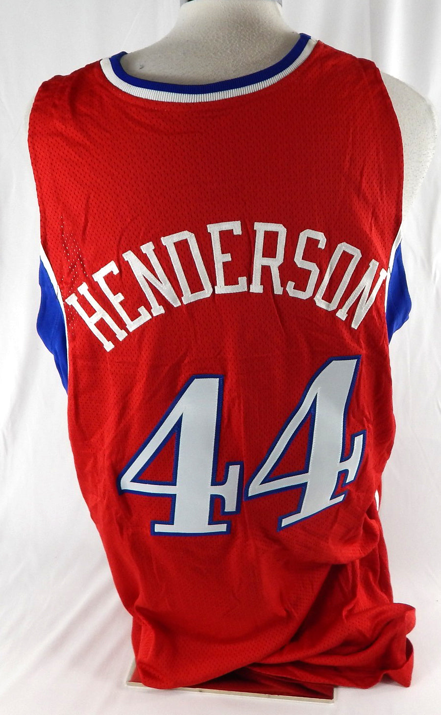 2006-07 Philadelphia 76ers Alan Henderson #44 Game Issued Red Jersey 52 356 Pic2