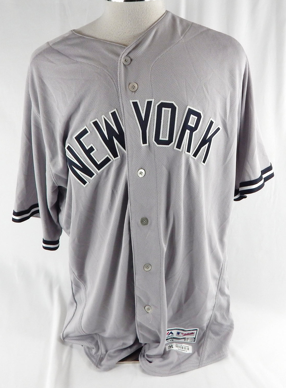 2018 New York Yankees Blank Game Issued Grey Jersey 50 014