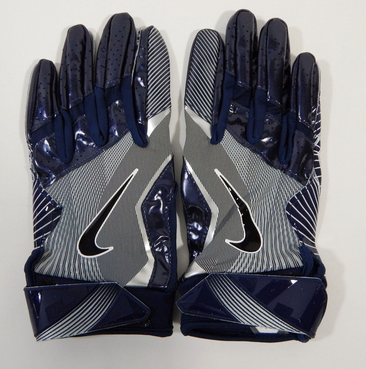 New Nike NFL Vapor Jet 4 Receiver Navy Football Core Gloves PGF435-419 L 653S