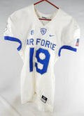 2017 Air Force Falcons #19 Game Used White Jersey Name Plate Removed M DP80865