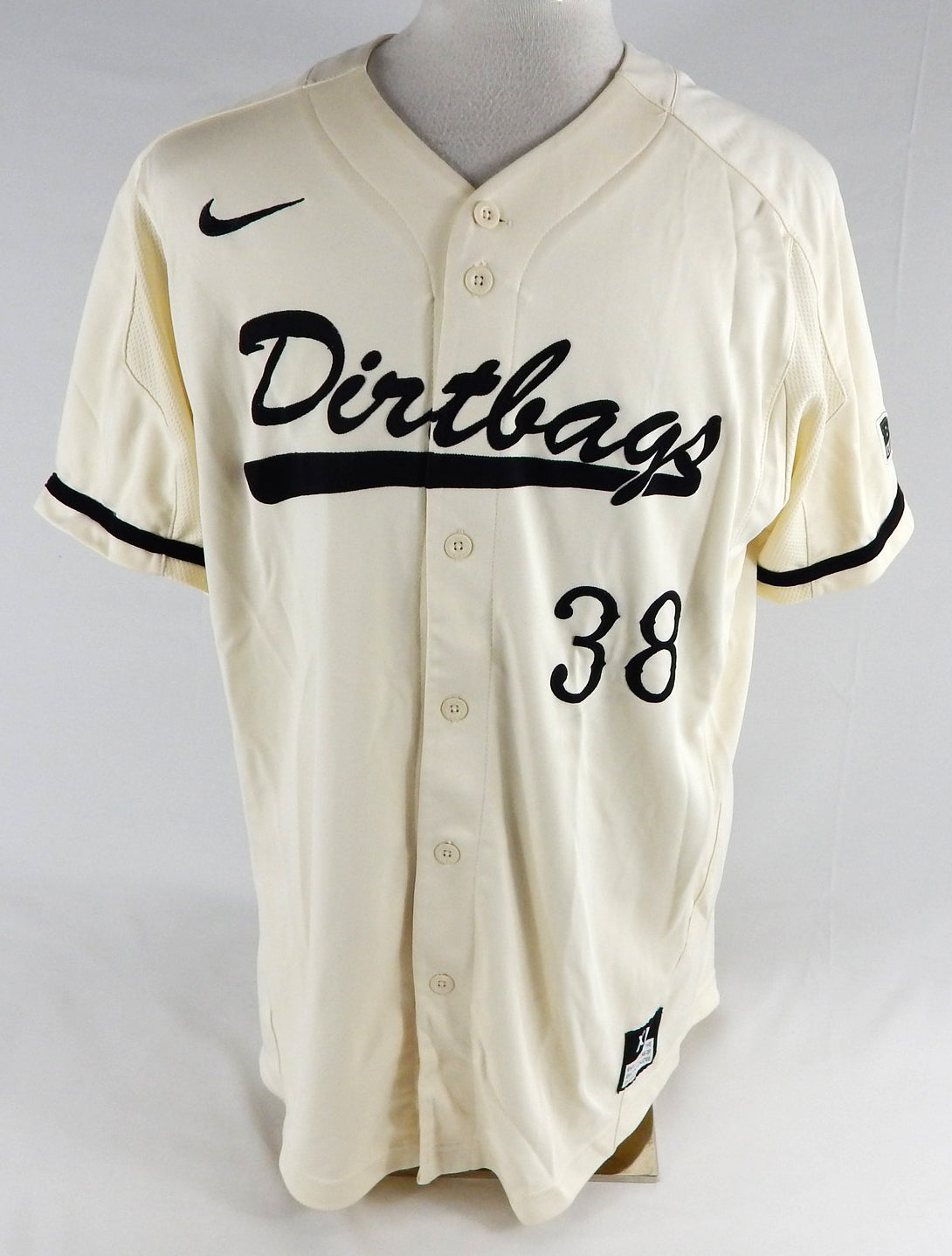 2018 Long Beach State Dirtbags #38 Game Used Cream Jersey Baseball XL 841