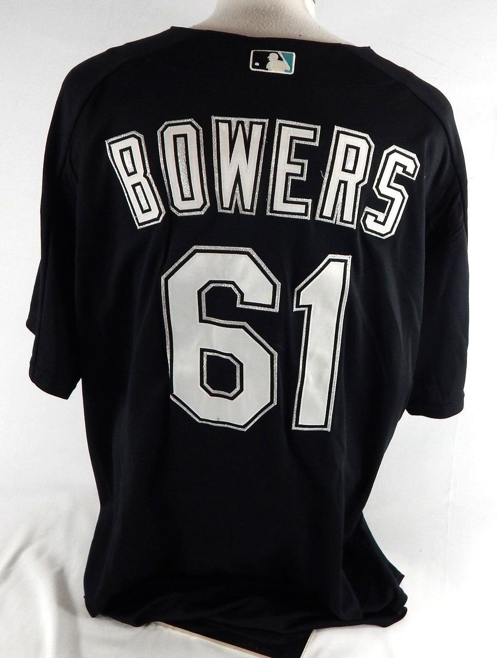 2003-06 Florida Marlins Bowers #61 Game Used Black Jersey BP ST XXL 781 Pic2