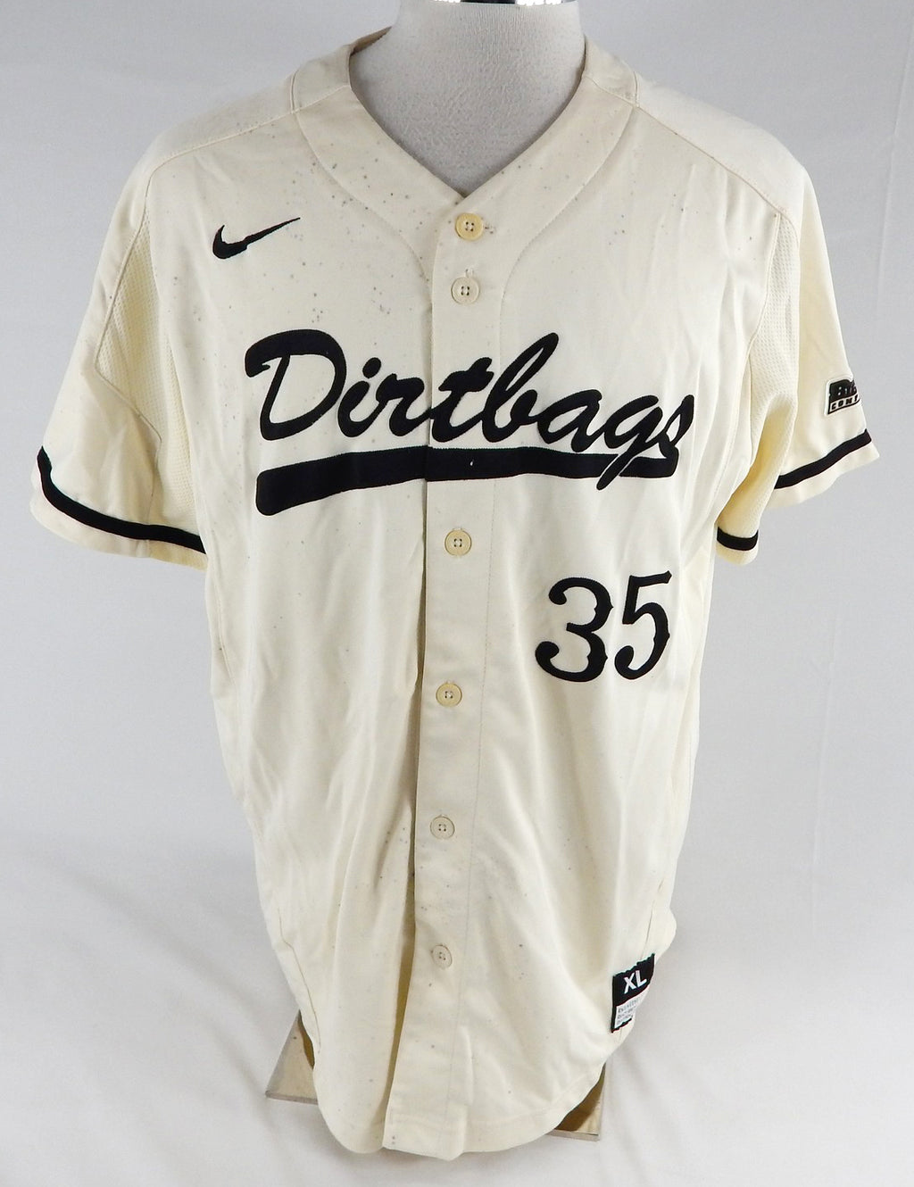 2018 Long Beach State Dirtbags #35 Game Used Cream Jersey Baseball XL 842