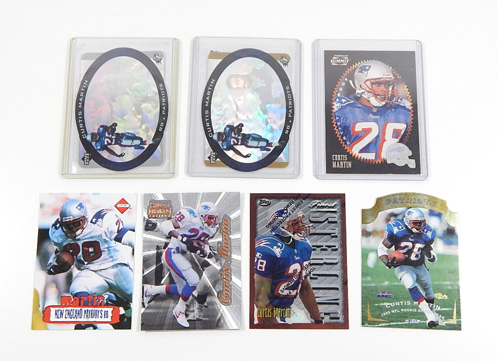 Lot of (12) Curtis Martin Assorted Cards RC's 1995-2000 SPx Bowman Topps Select Pic2
