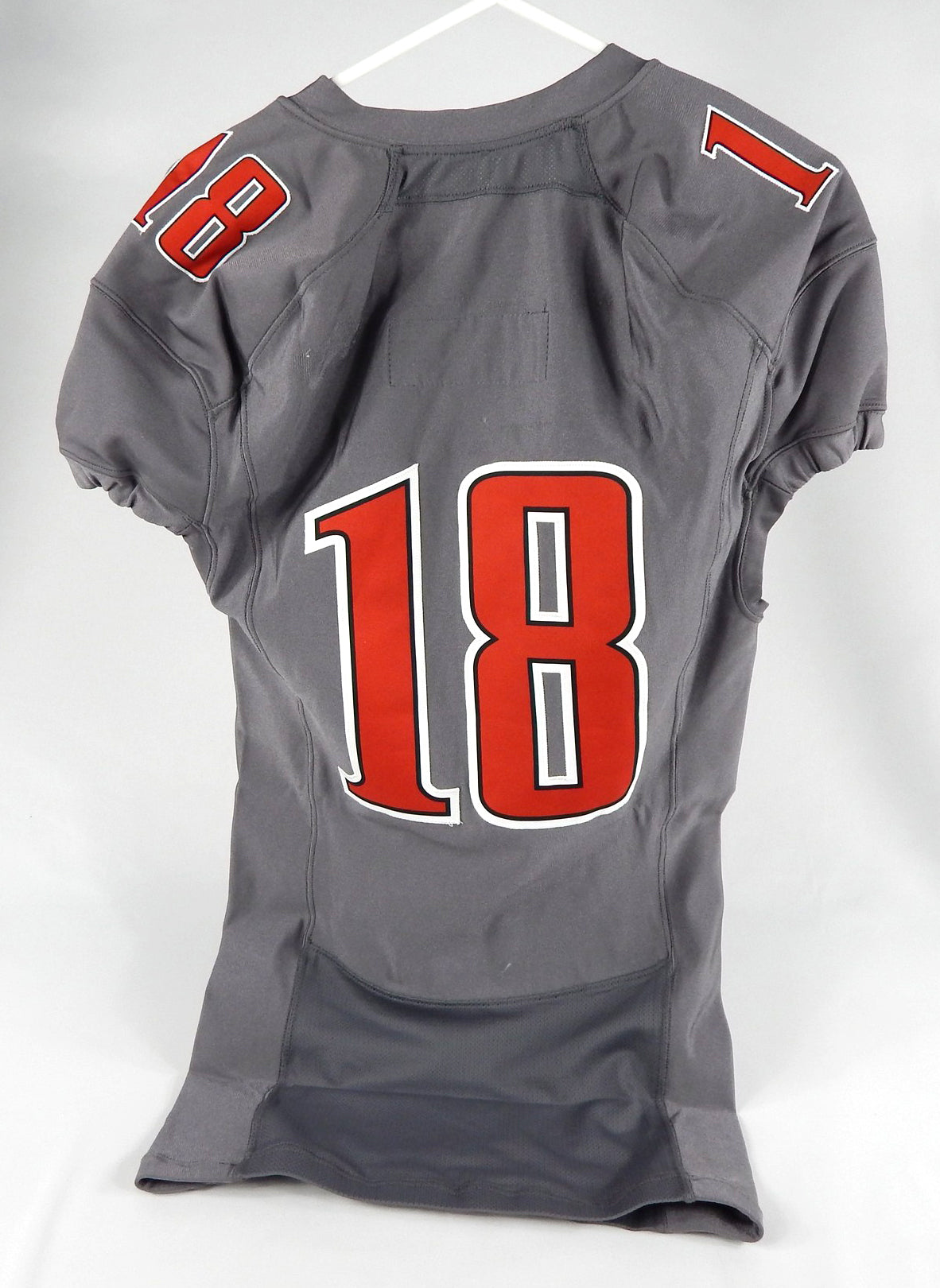 2014 Texas Tech Red Raiders #18 Game Issued Pos Used Grey Jersey 44 DP65745 Pic2