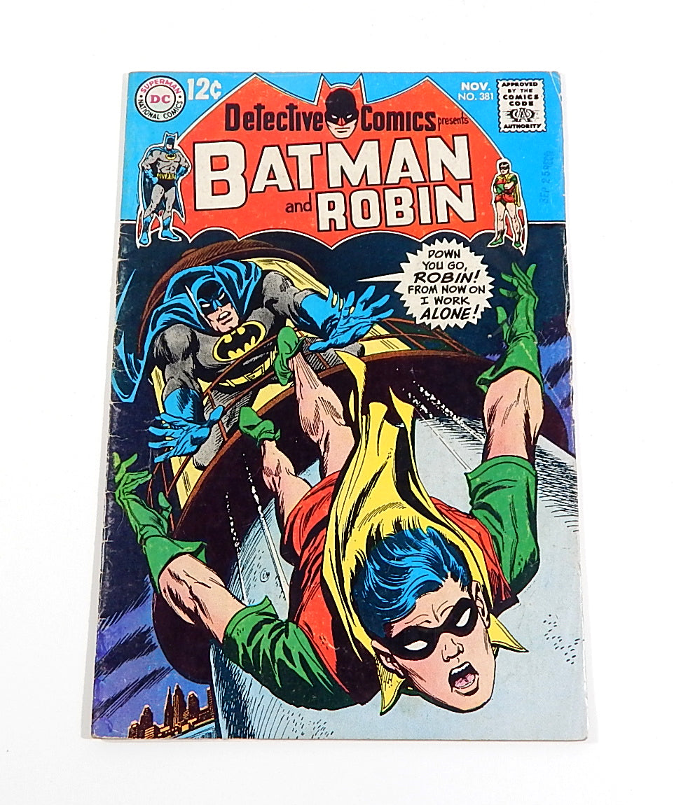 Detective Comics #381 Silver Age Batman Comic DC 1968 VG Robin Solo App