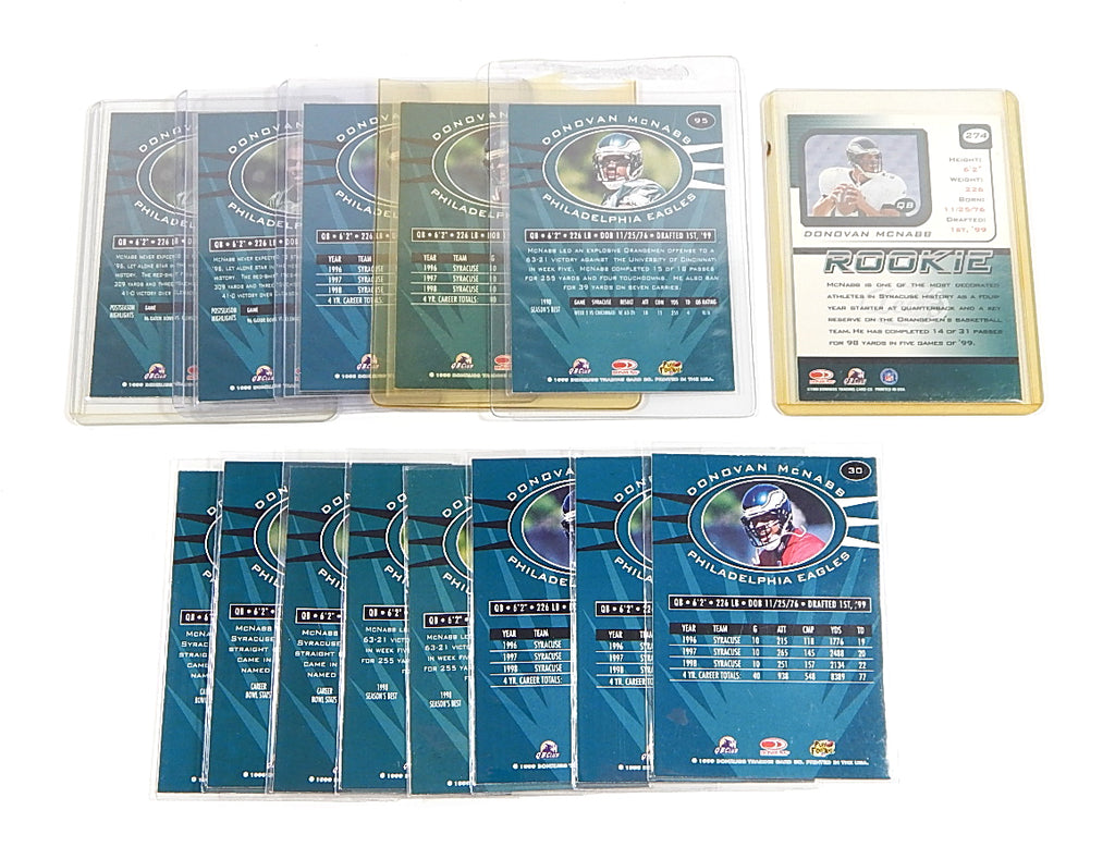 Lot of (14) 1999 Donovan McNabb RC's Rookies Donruss Preferred Rookies & Stars Pic2