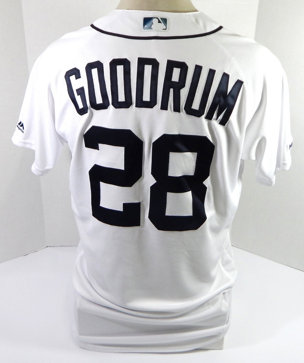 2019 Detroit Tigers Niko Goodrum #28 Game Issued White Jersey MLB 150 Patch 42 3