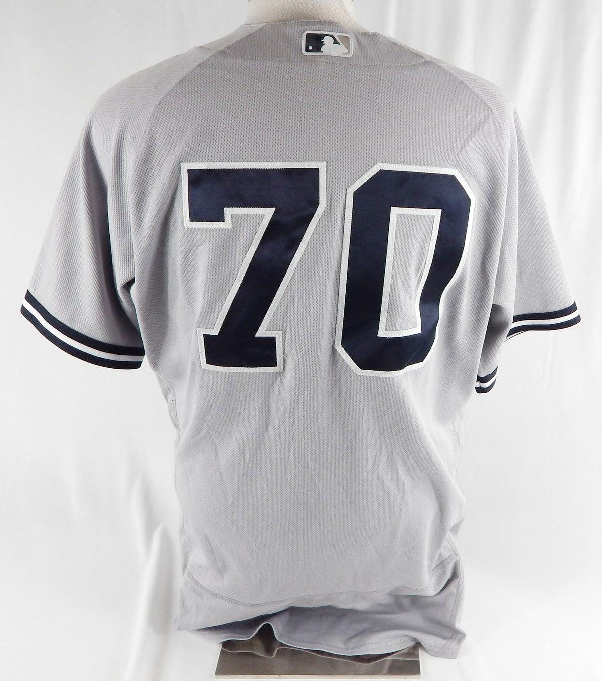 2021 New York Yankees Stephen Ridings #70 Game Issued Pos Used Grey Jersey 44 1 Pic2
