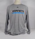 2011-12 New Orleans Hornets Team Issued Grey Training Long Sleeve Shirt 2XLT 98S