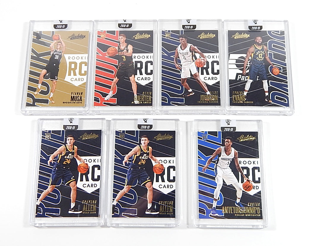 Lot of (7) 2018-19 Absolute Memorabilia Uncirculated Allen RC Antetokounmpo RC