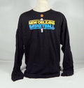 2000s New Orleans Hornets Team Issued Black Long Sleeve Training Shirt 3XLT 901S
