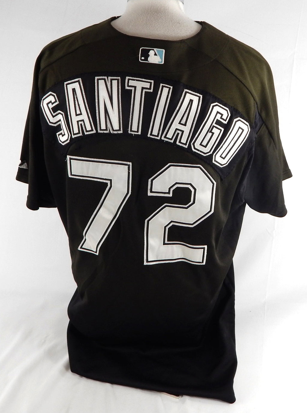 2003-06 Florida Marlins Santiago #72 Game Used Black Jersey BP ST XL 786 Pic2