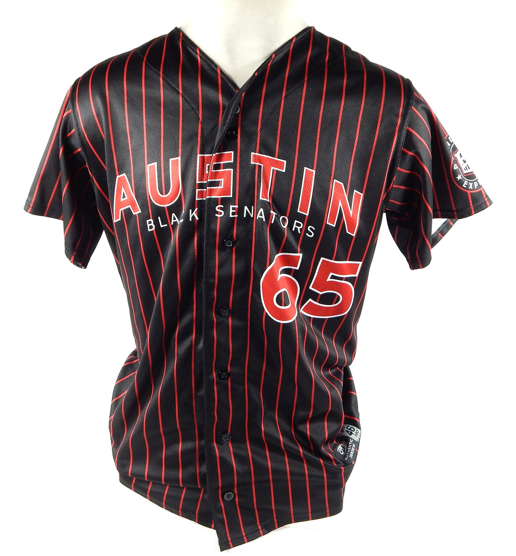 2022 Round Rock Express Chase Lambin #65 Game Used Black Jersey Austin Senators