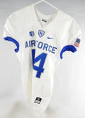 2017 Air Force Falcons #14 Game Used White Jersey Name Plate Removed M DP80870