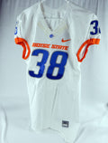 2012-17 Boise State Broncos #38 Game Issued White Jersey Football 44+4 572