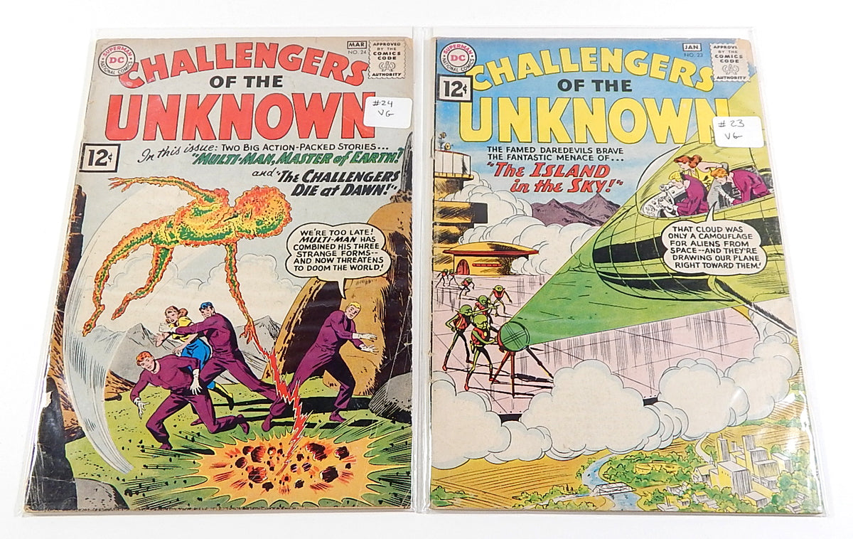 Challengers of the Unknown #23 24 Silver Age Sci-Fi Comic Lot DC 1962 Bob Brown