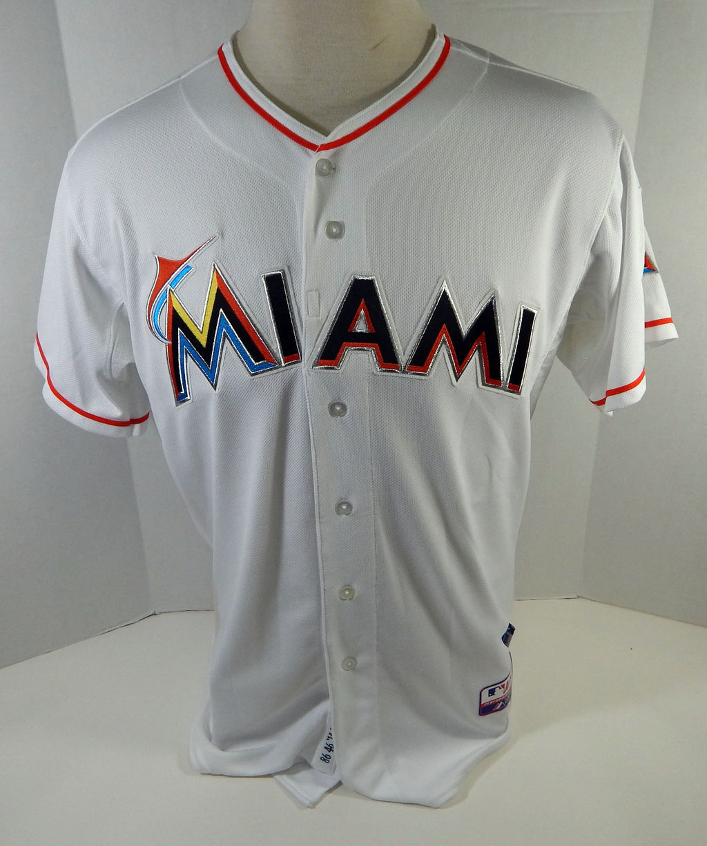 2014 Miami Marlins Austin Nola #86 Game Used White Jersey 46 DP15331 Pic2