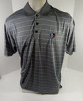Charlotte Bobcats Team Issued Grey striped Polo Shirt L DP65325