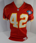 1994 Kansas City Chiefs Charles Mincy #42 Game Used Red Jersey 35 Y 75 Patch 7