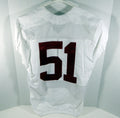 2016-18 Alabama Crimson Tide #51 Game Used White Jersey BAMA00103