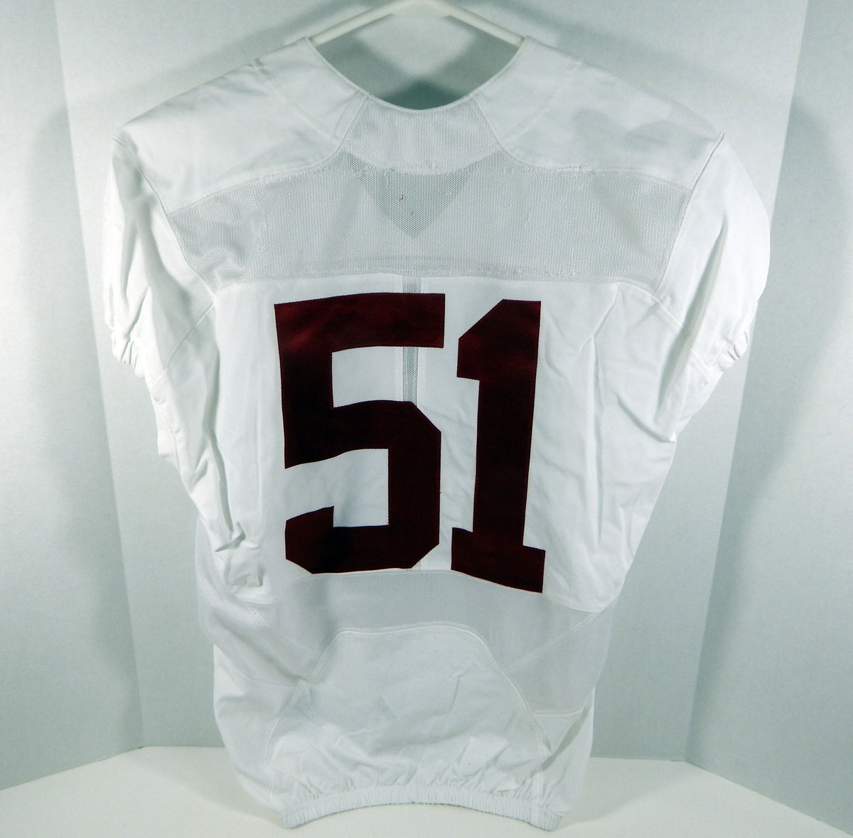 2016-18 Alabama Crimson Tide #51 Game Used White Jersey BAMA00103
