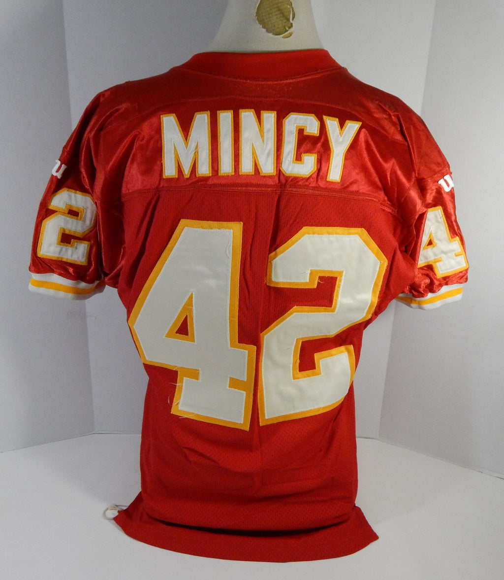 1994 Kansas City Chiefs Charles Mincy #42 Game Used Red Jersey 35 Y 75 Patch 7 Pic2