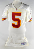 1997 Kansas City Chiefs #5 Game Issued White Jersey NP Rem40 808