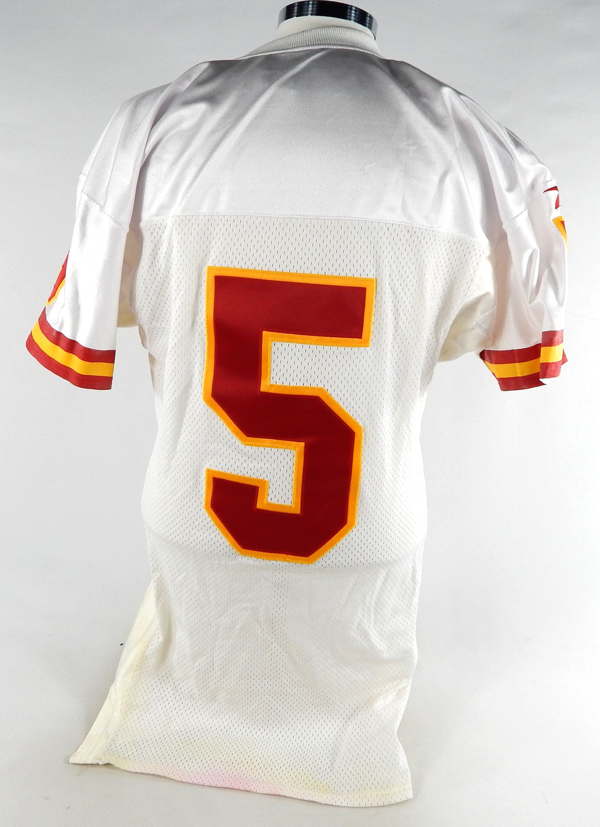 1997 Kansas City Chiefs #5 Game Issued White Jersey NP Rem40 808 Pic2