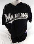 2003-06 Florida Marlins Jason Stokes #33 Game Used Black Jersey BP ST XXL 788