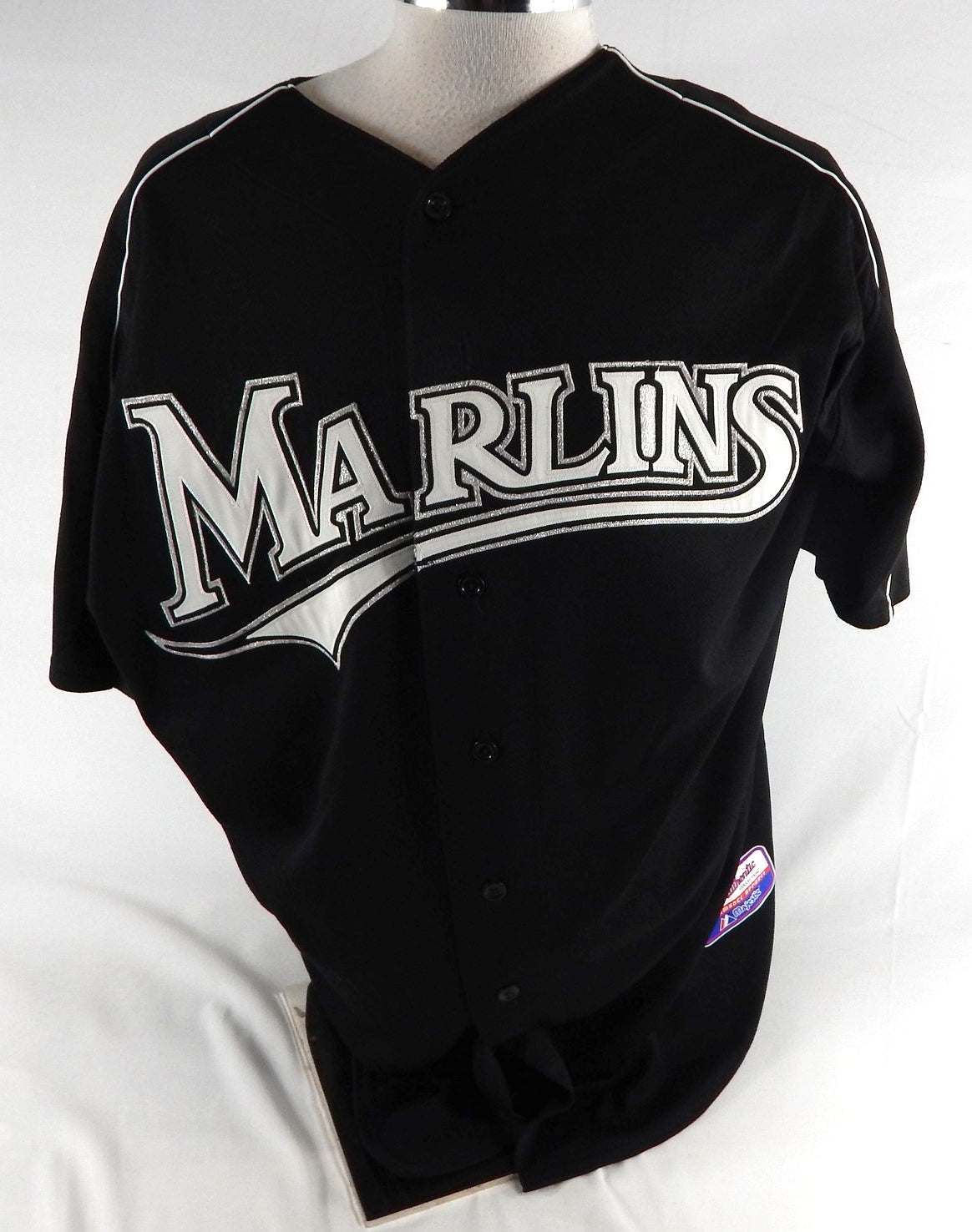 2003-06 Florida Marlins Jason Stokes #33 Game Used Black Jersey BP ST XXL 788