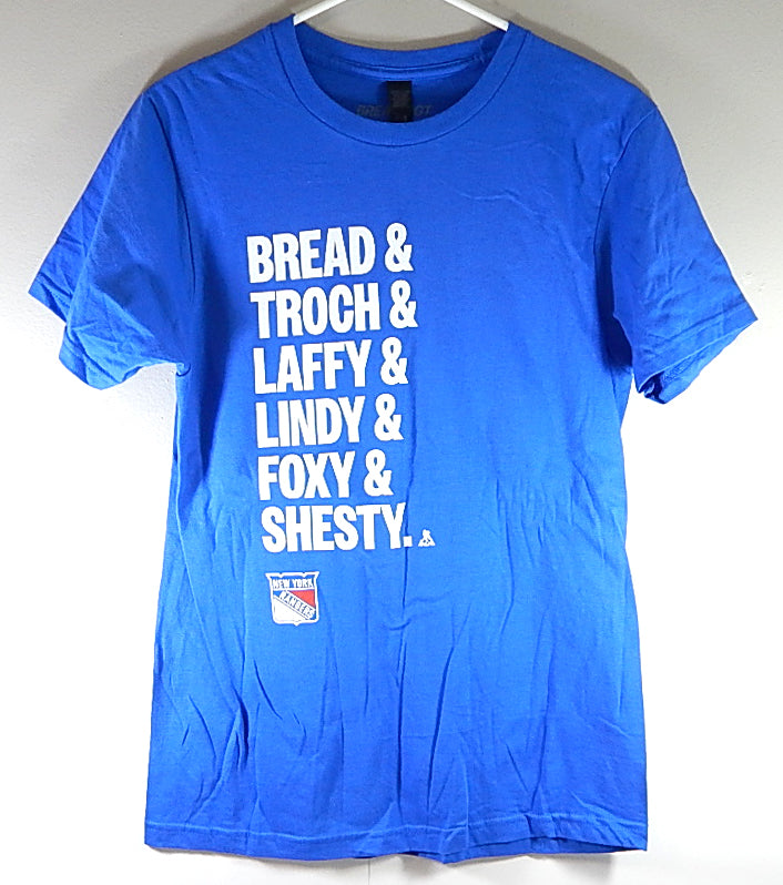 New York Rangers Nicknames Tee Shirt BreakingT New Blue Large