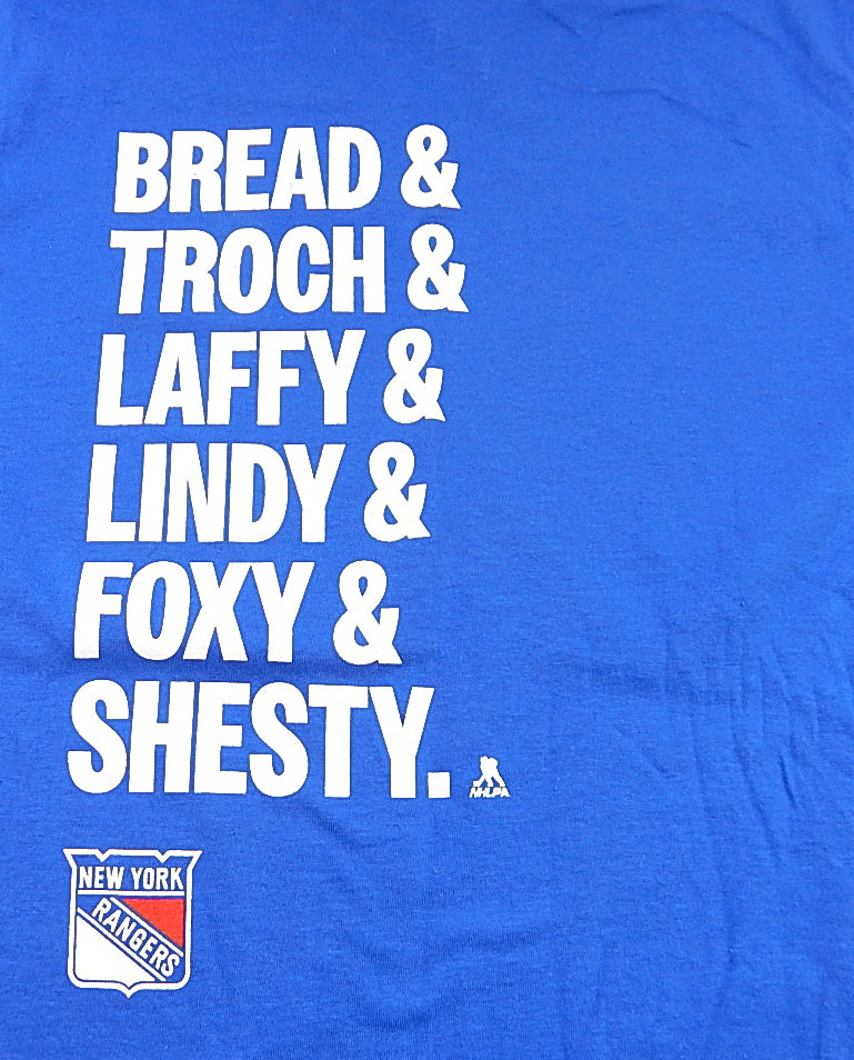 New York Rangers Nicknames Tee Shirt BreakingT New Blue Large Pic2