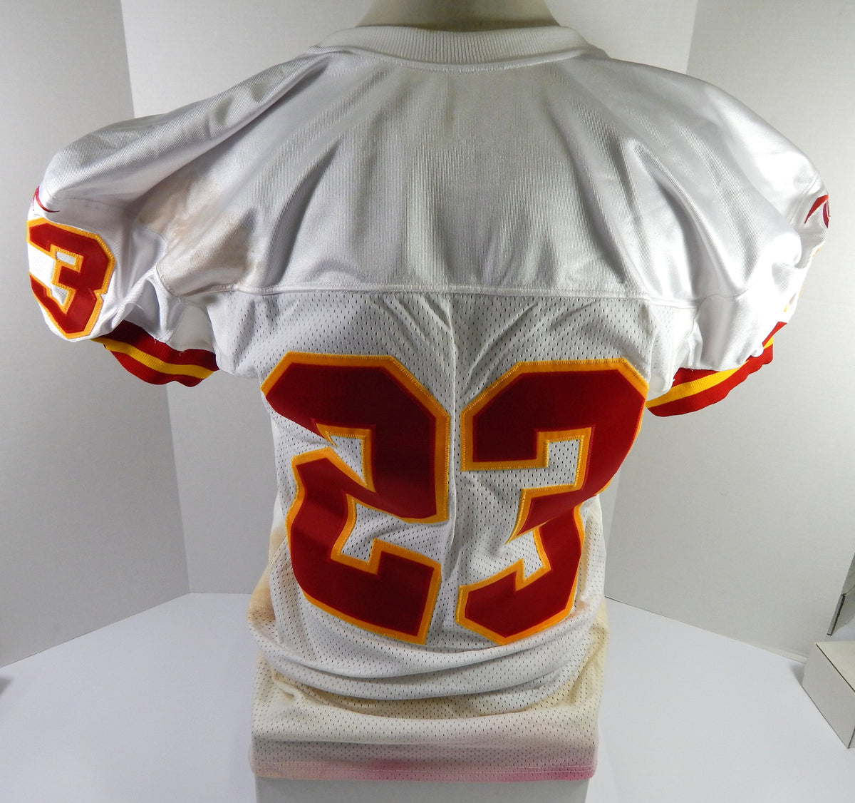 1997 Kansas City Chiefs #23 Game Issued White Jersey 42 DP51742 Pic2