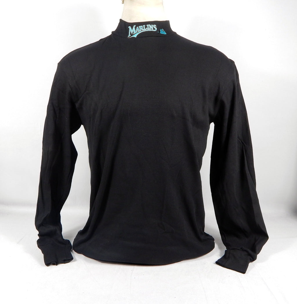 2000s Florida Marlins Team Issued Black Turtleneck Shirt XL 911S
