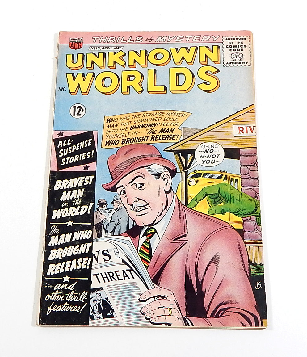 Unknown Worlds #15 Silver Age Mystery Comic ACG 1962 VG Ogden Whitney Kurato