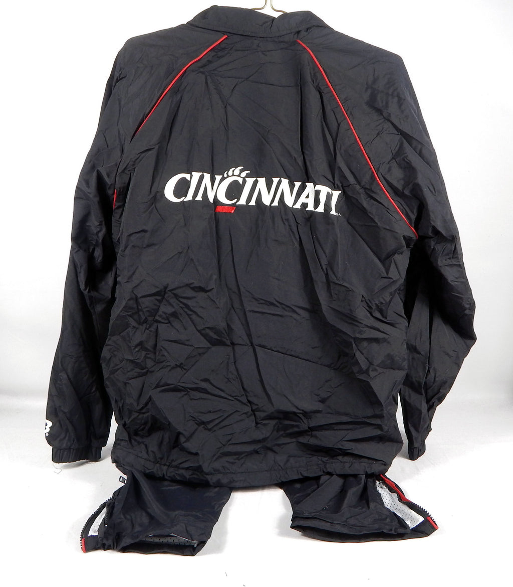 2000s Cincinnati Bearcats Team Issued Black Jacket Pants Suit Track & Field M 2S Pic2