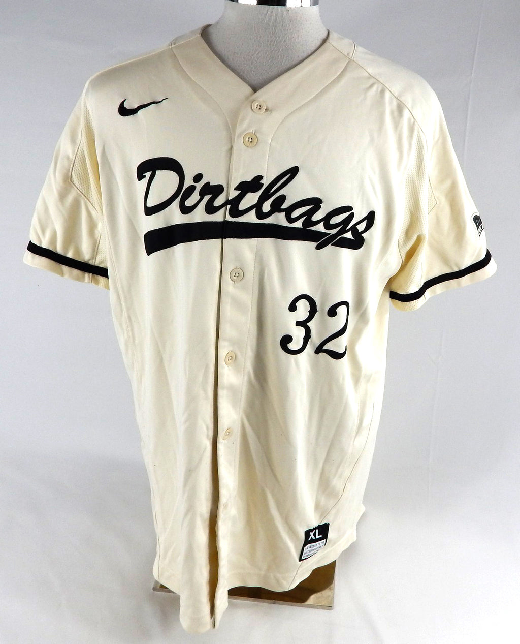 2018 Long Beach State Dirtbags #32 Game Used Cream Jersey Baseball XL 850 Pic2
