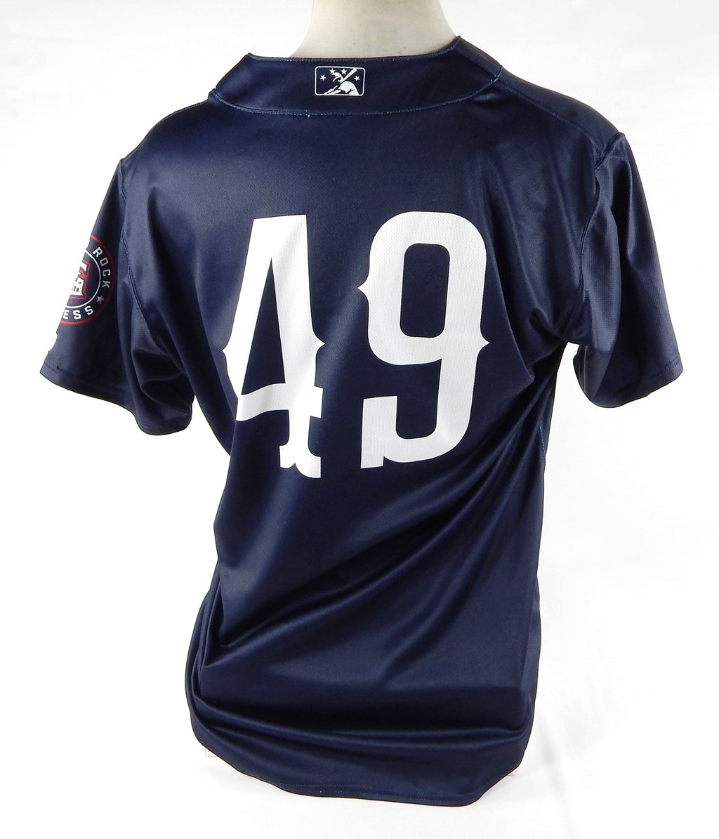 2019-23 Round Rock Express #49 Game Used Navy Jersey 46 DP71137 Pic2