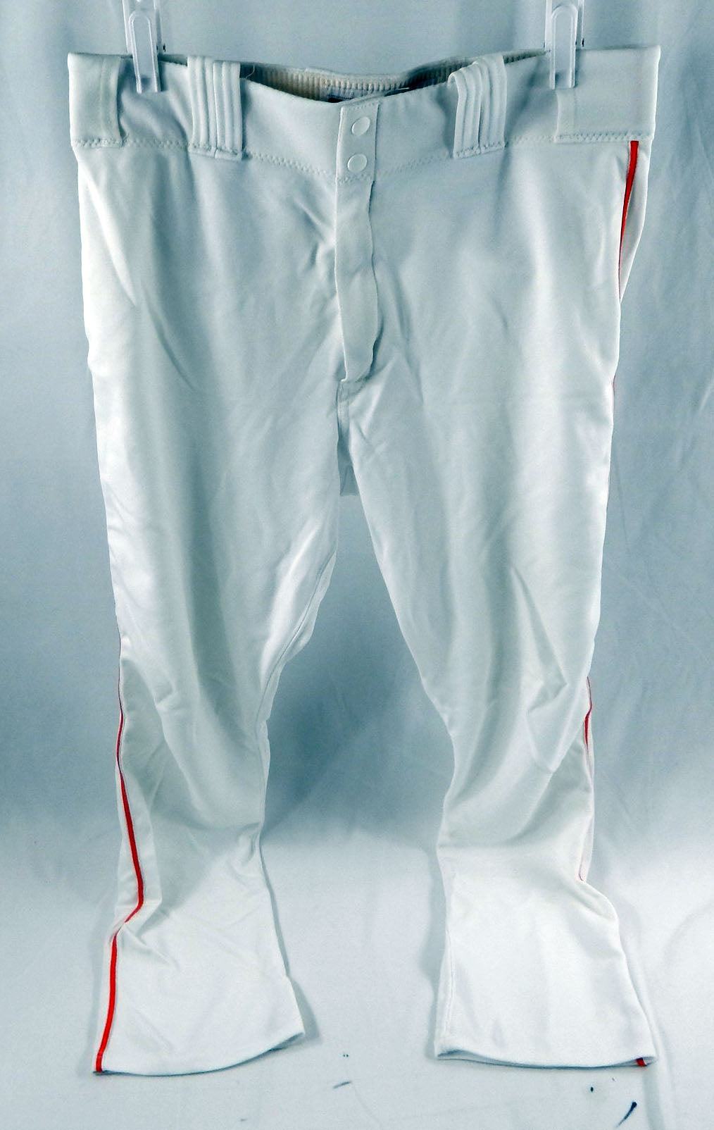 2014 Miami Marlins Derek Hill #7 Game Used White Baseball Pants 35-35 DP112887