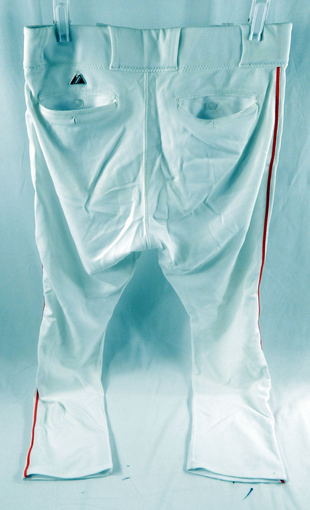 2014 Miami Marlins Derek Hill #7 Game Used White Baseball Pants 35-35 DP112887 Pic2