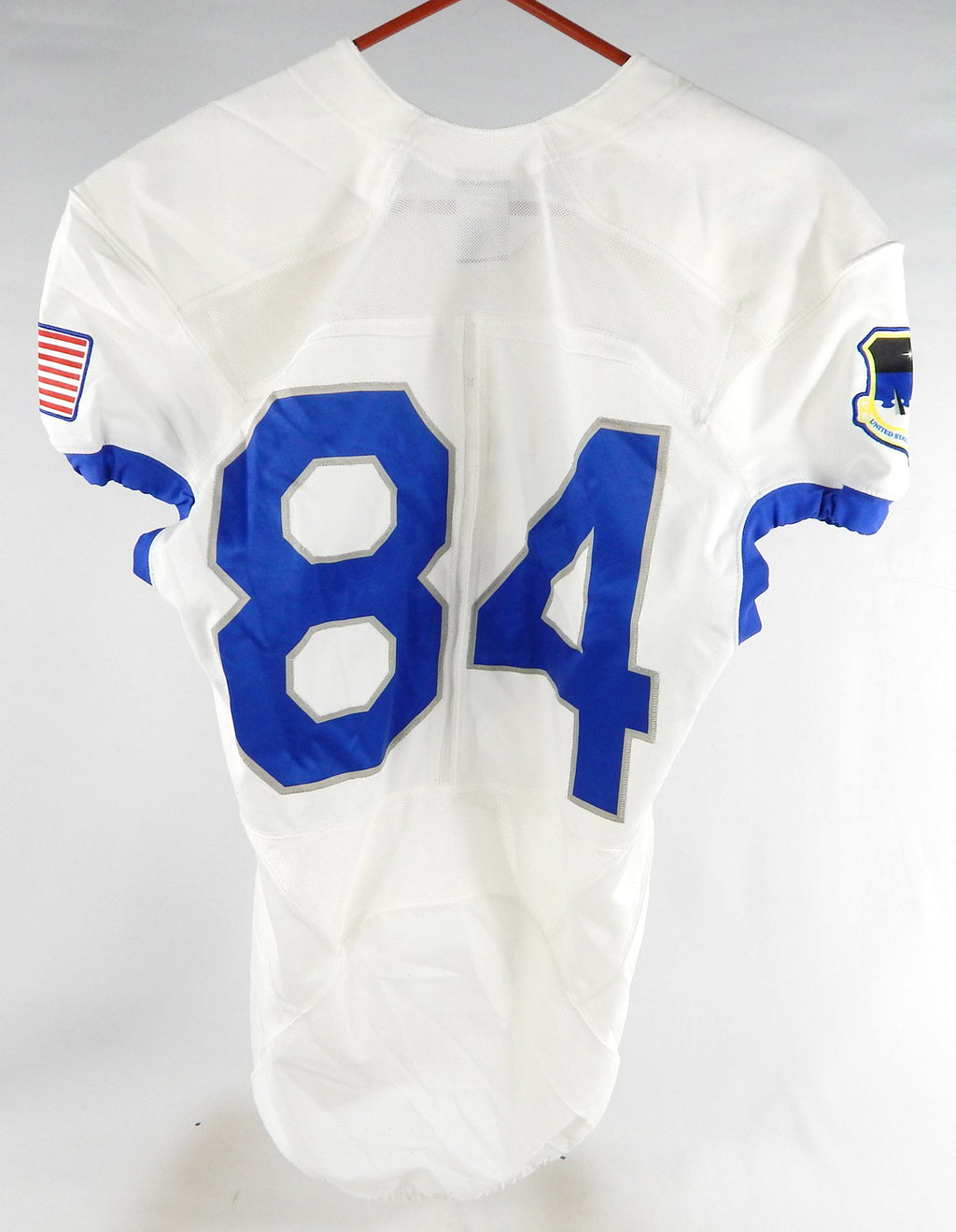 Air Force Falcons #84 Game Used White Jersey Name Plate Removed M DP80874 Pic2