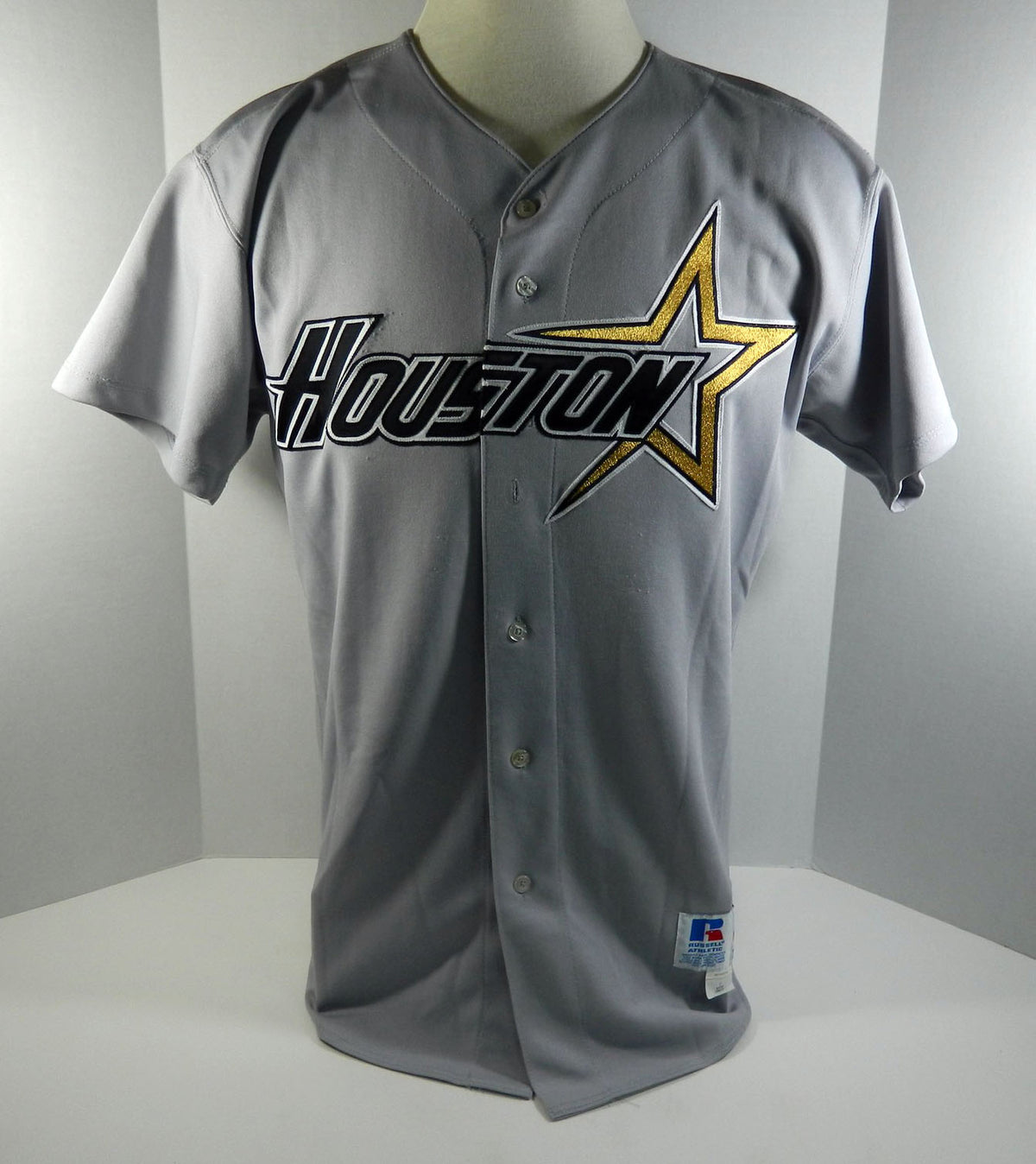 1997-99 Houston Astros Hernriquez Greene Halama #54 Game Used Grey Jersey NP R 1 Pic2