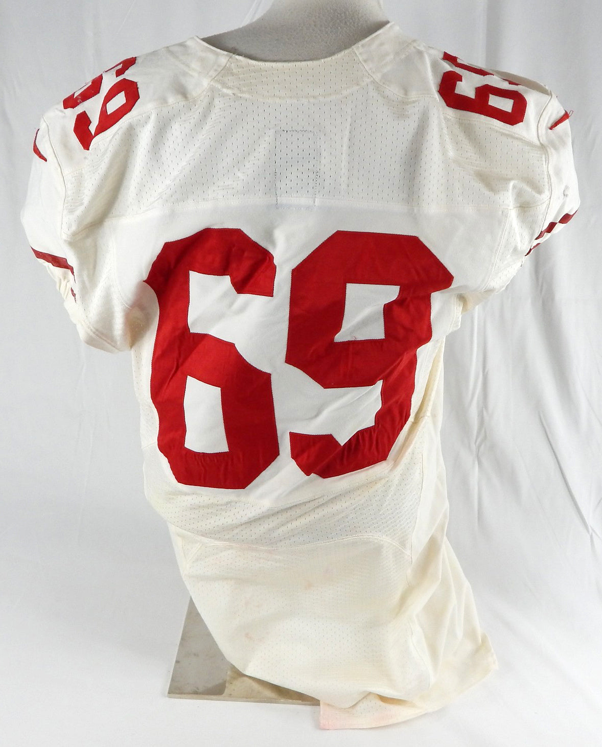 2012 San Francisco 49ers #69 Game Used White Practice Jersey 46 160 Pic2