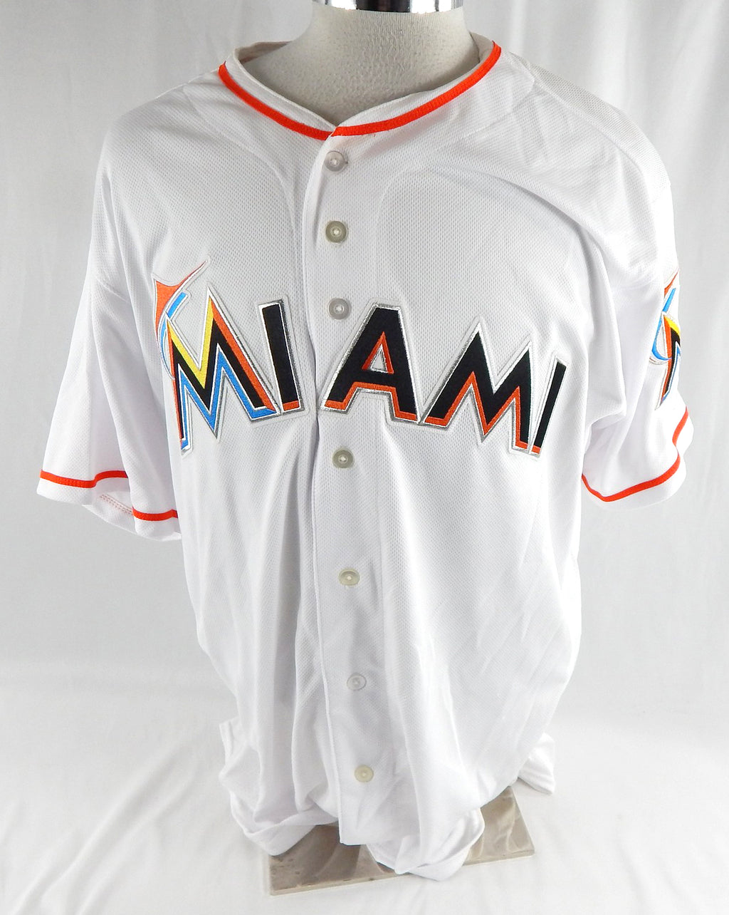 2012-18 Miami Marlins Blank Game Issued White Jersey 50 050