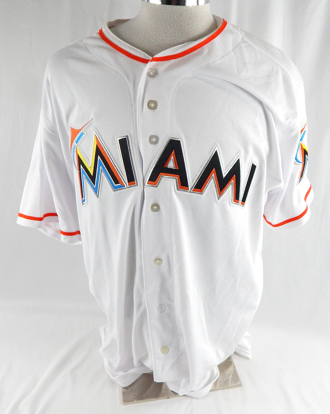 2012-18 Miami Marlins Blank Game Issued White Jersey 50 050