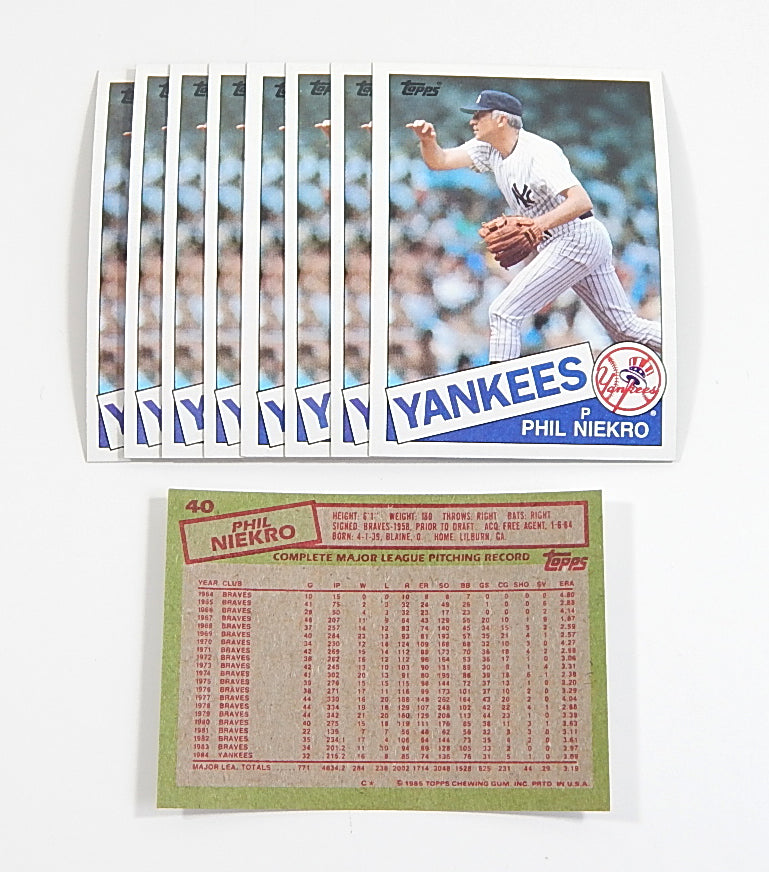 Lot of (90) 1985 Topps Phil Niekro #40 Avg Nm/Mt Pic2