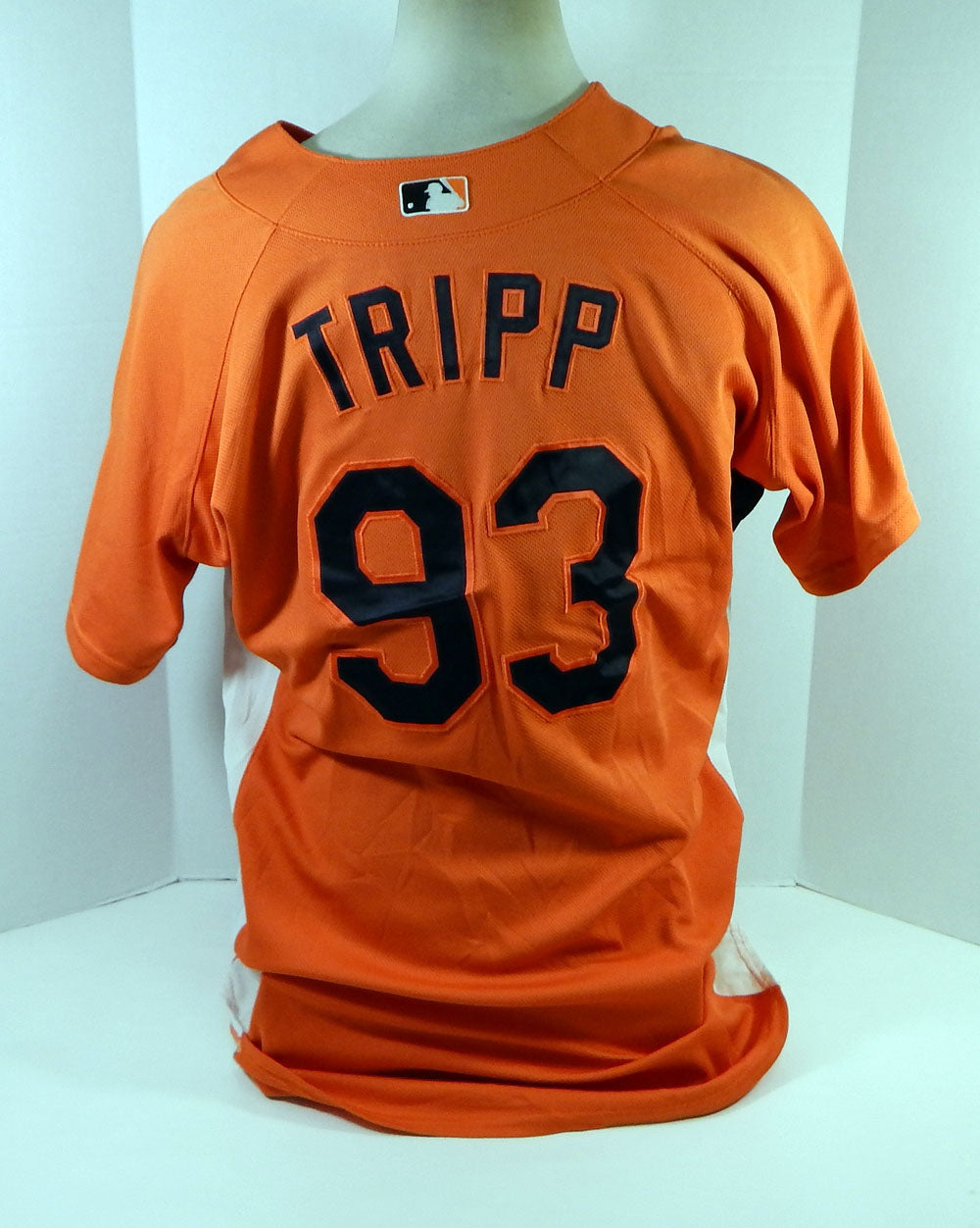 2007-08 Baltimore Orioles Brandon Tripp #93 Game Used Orange Jersey BP ST 001