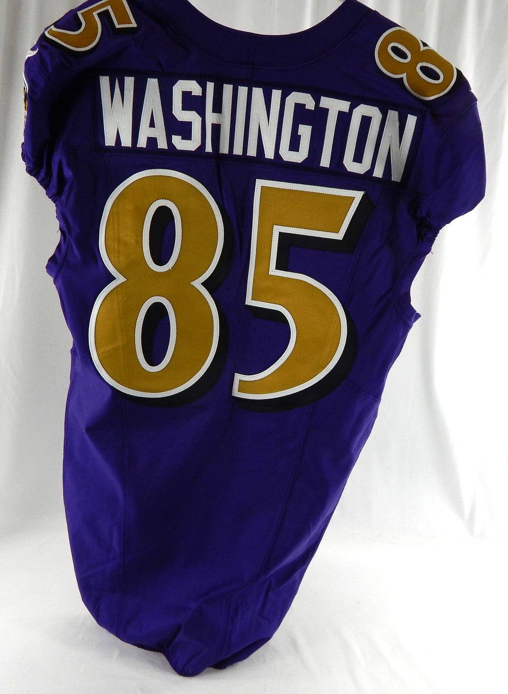 2024 Baltimore Ravens Scotty Washington #85 Game Issued Purple Jersey Color Rush Pic2