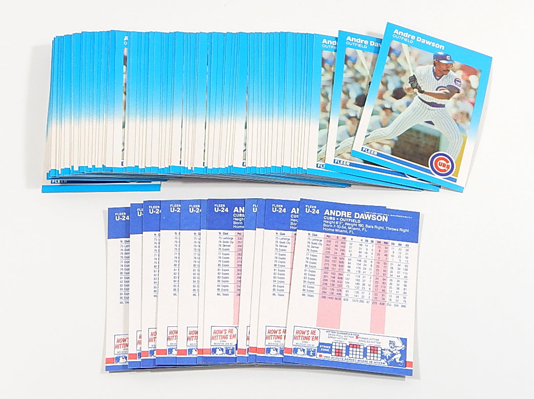 Lot of (83) 1987 Fleer Update Andre Dawson #U24 Avg Nm/Mt Pic2